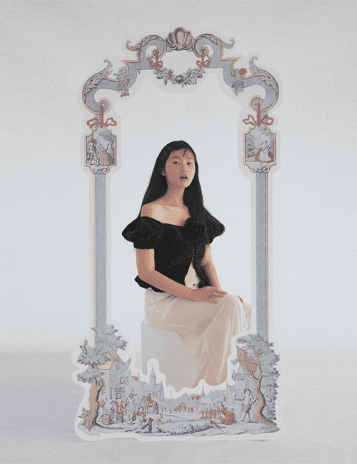 velvet puff rose jacket