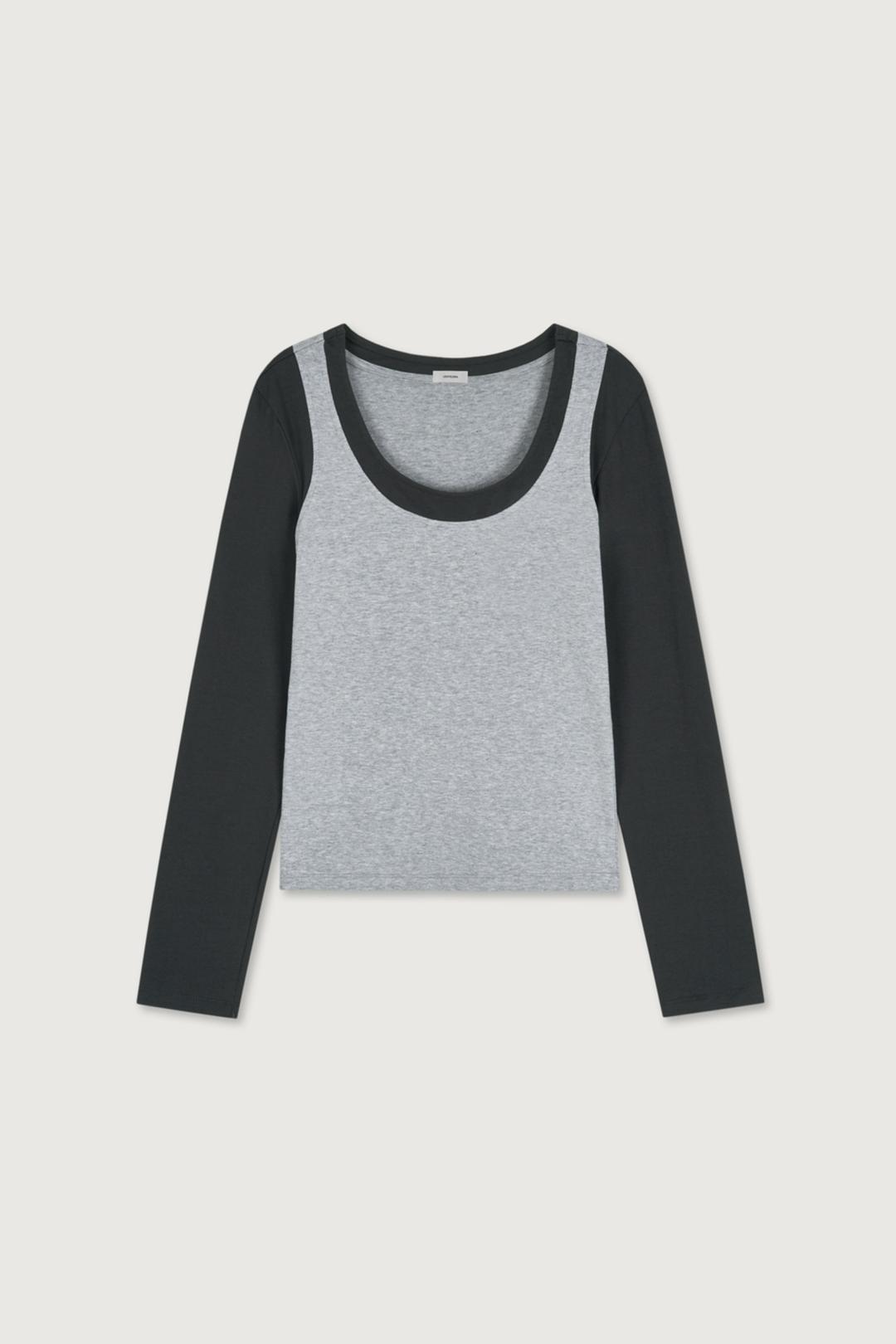 Rieya Layered Basic Tee (gray)