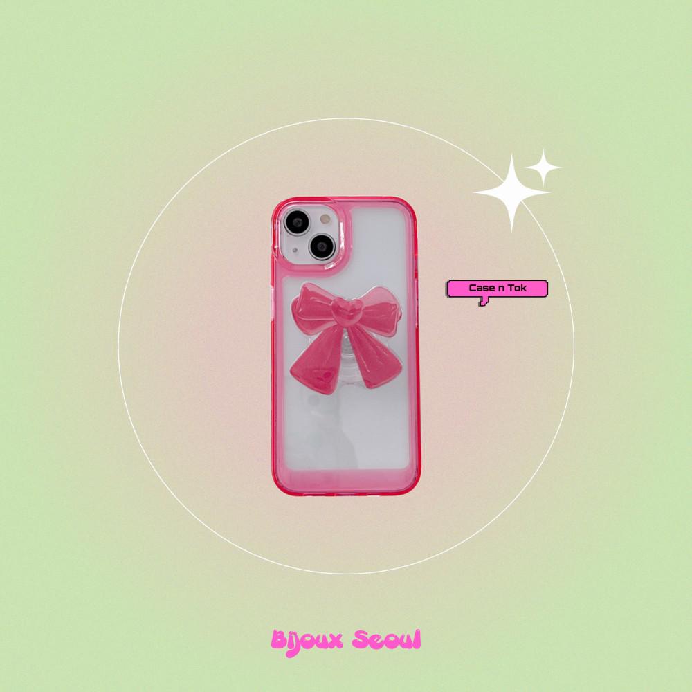 핑크리본 케이스 그립톡 세트(바로배송)