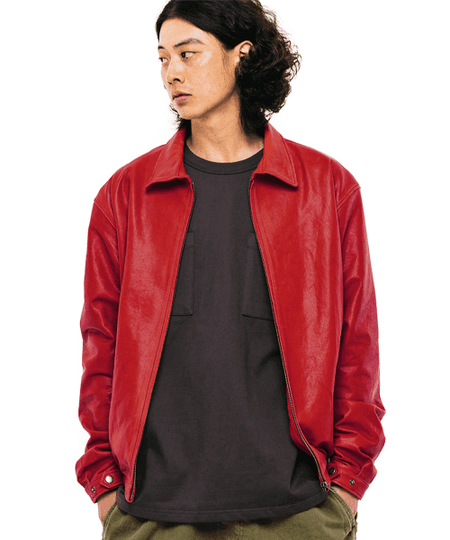 램스킨 레더 자켓 [레드]