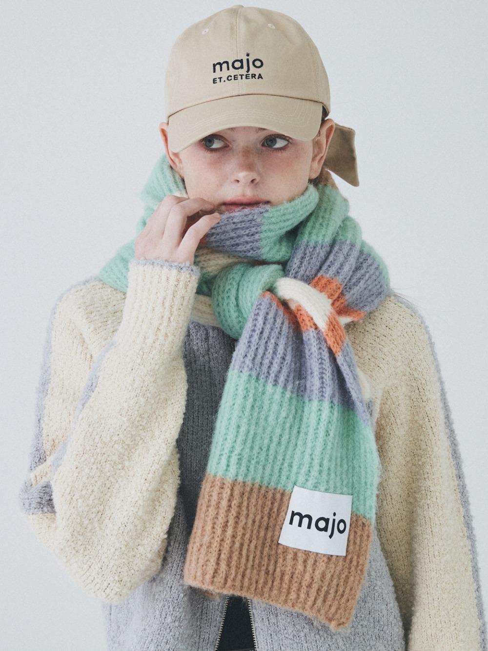 [기프트 패키지]Color Stripe Muffler [Mint]
