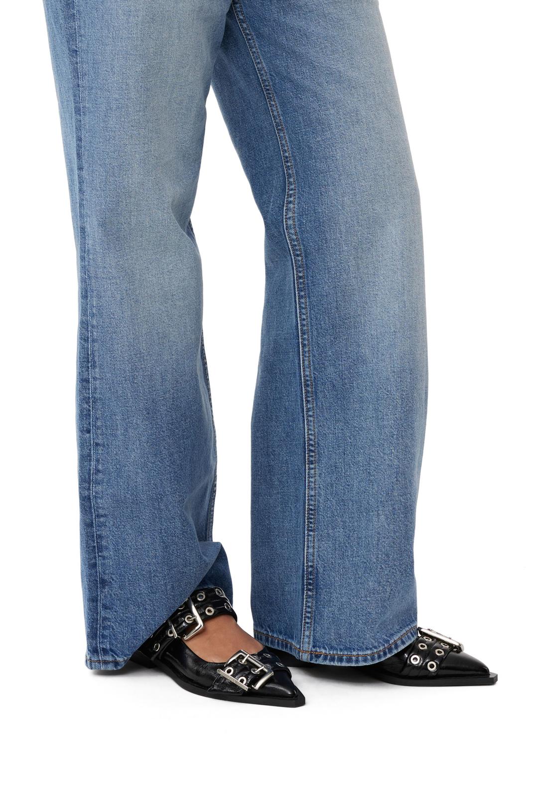 Black Wide Welt Buckle Ballerinas