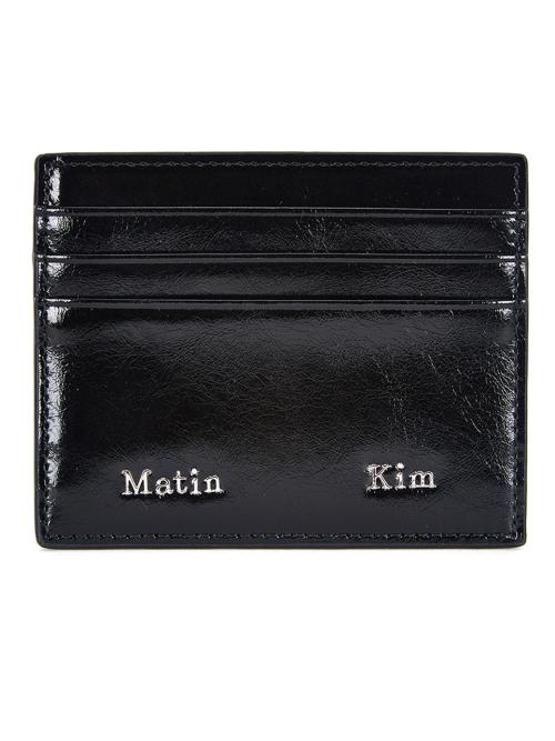 STEEL LOGO CARD WALLET IN BLACK
