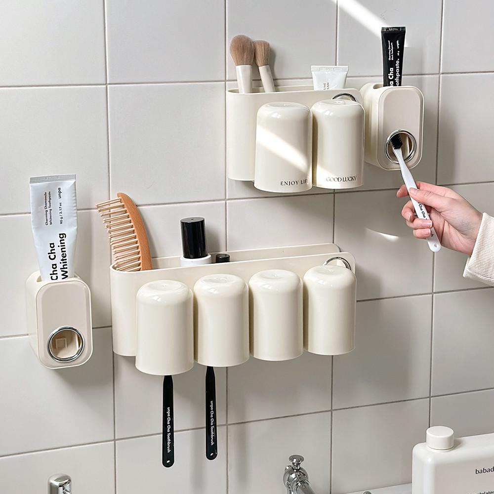 크림 도넛 칫솔홀더 2구 4구 치약짜개 디스펜서 칫솔꽂이