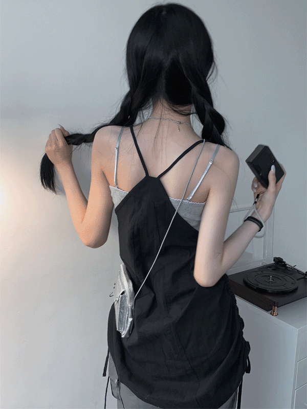 레이브 셔링 나시 원피스