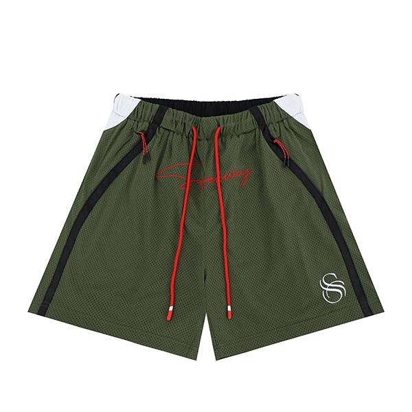 Symbol Lettering Mesh 3Color 1/2 Banding Pants (0269)