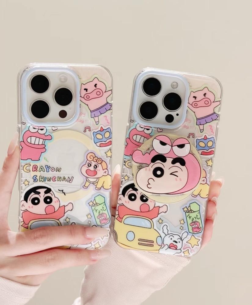 공룡 짱구 맥세이프 아이폰 케이스 짱구는못말려 그립 톡홀더 스마트톡 세트 iphone15