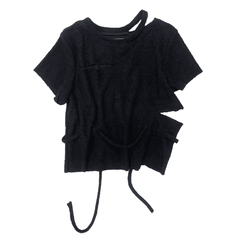 [STILL LETHARDY] TERRY SLIT T-SHIRT