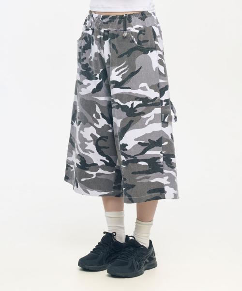 카펜터 버뮤다 와이드 카모 팬츠_화이트