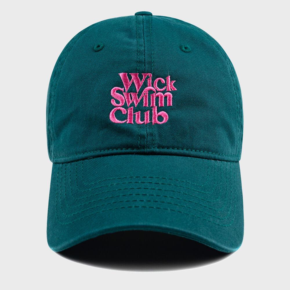 SWIMCLUB 워싱 볼캡-청록
