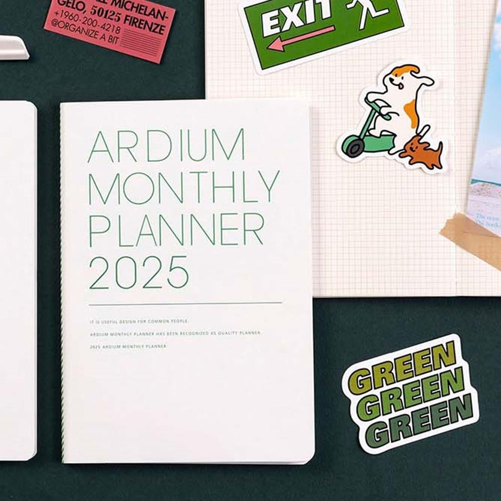2025 먼슬리 플래너 월간 다이어리 회사 업무 스케줄러 직장인 2025년 스케쥴러 M 그린