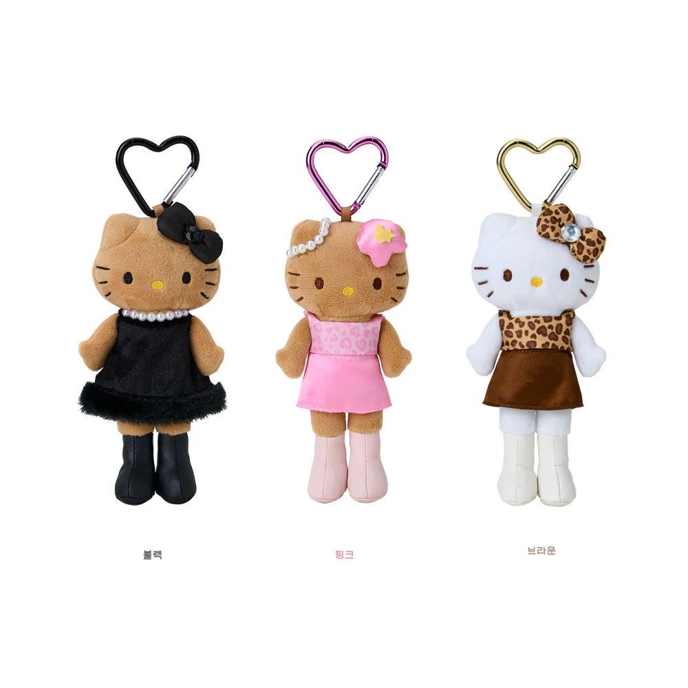 산리오｡ 헬로키티 GOGO 갸루 롱다리 마스코트 봉제인형 카라비너 키링 키홀더