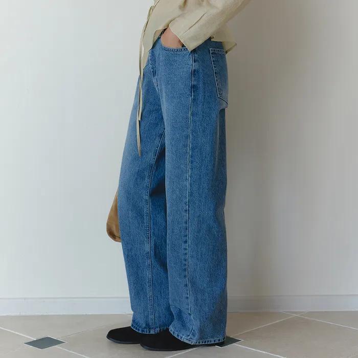 Classic deep blue denim pants_deep blue