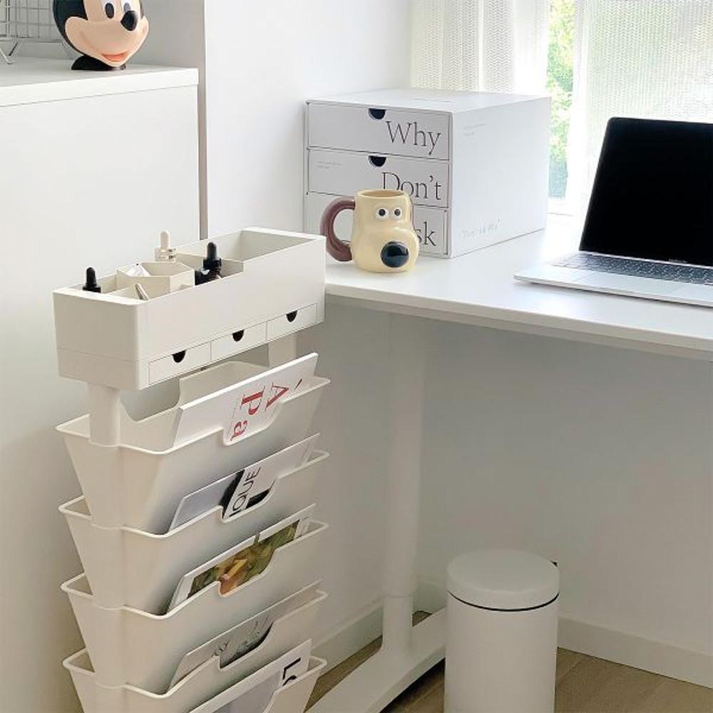 모던 이동식 틈새 수납장 선반책꽂이 책장 매거진랙 미니