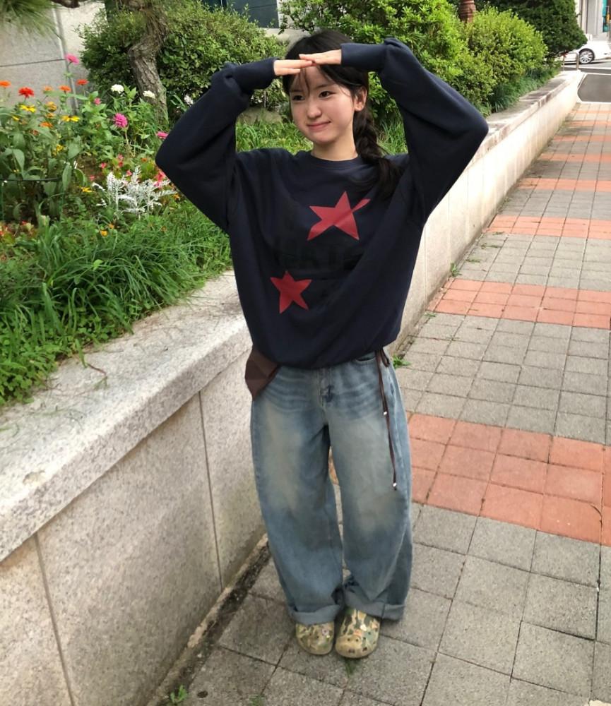 올워싱 와이드 팬츠