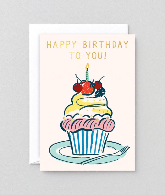 Happy Birthday Cupcake Card