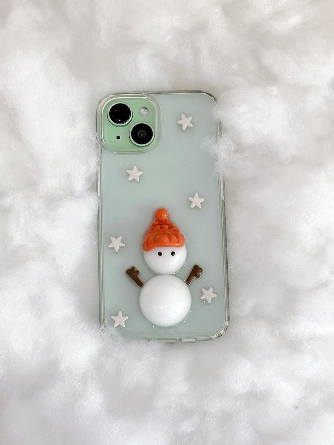 만물생 Snowman resin case 눈사람 레진케이스 폰케이스