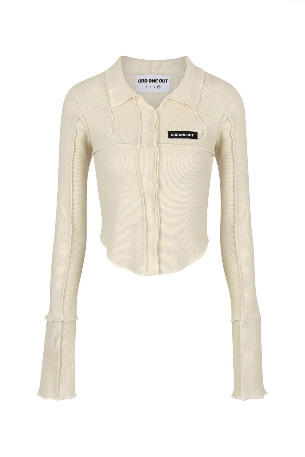 Pintuck pique T-shirts_Ivory