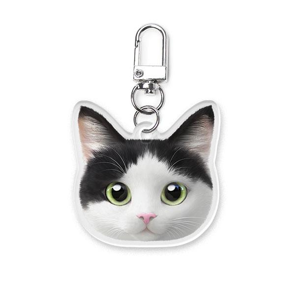 턱시도 태양 얼굴 아크릴키링