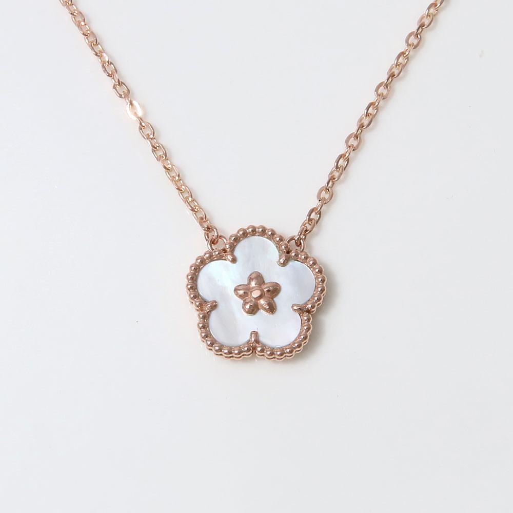 14k 18k 스프링 플라워 목걸이 고급스러운 데일리목걸이