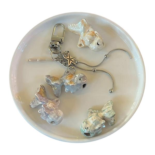 (maeul&) Ceramic Fish Keyring