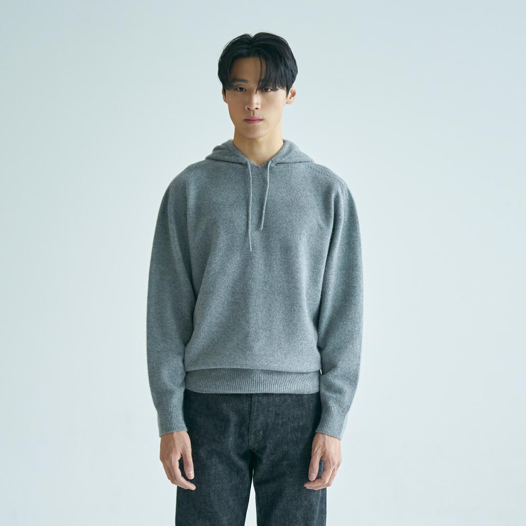 GEELONG HOOD KNIT GREY