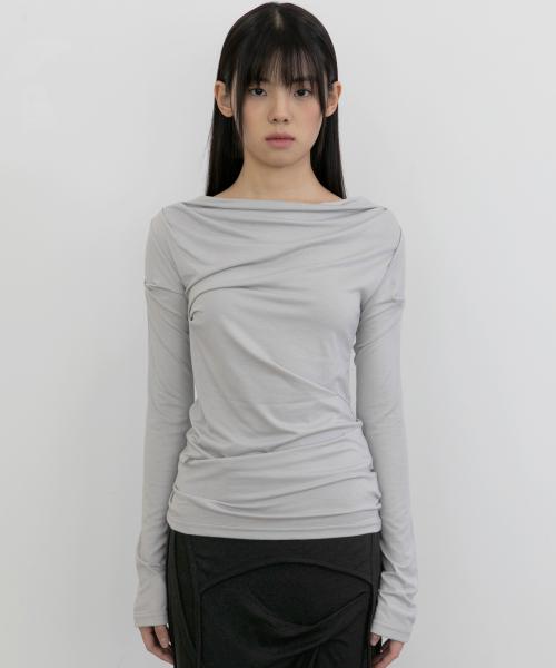 2.Drape Long Sleeve (FL-146_Light Gray)
