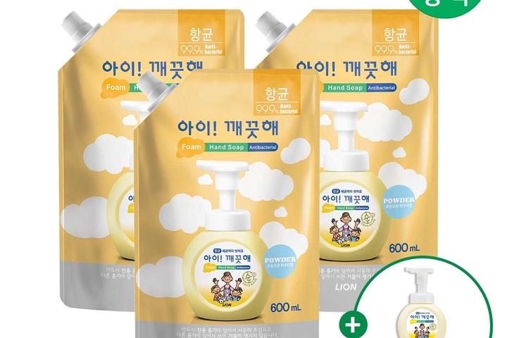 아이깨끗해 스파우트 핸드워시 리필 600ml 3개 + 250ml 공용기증정