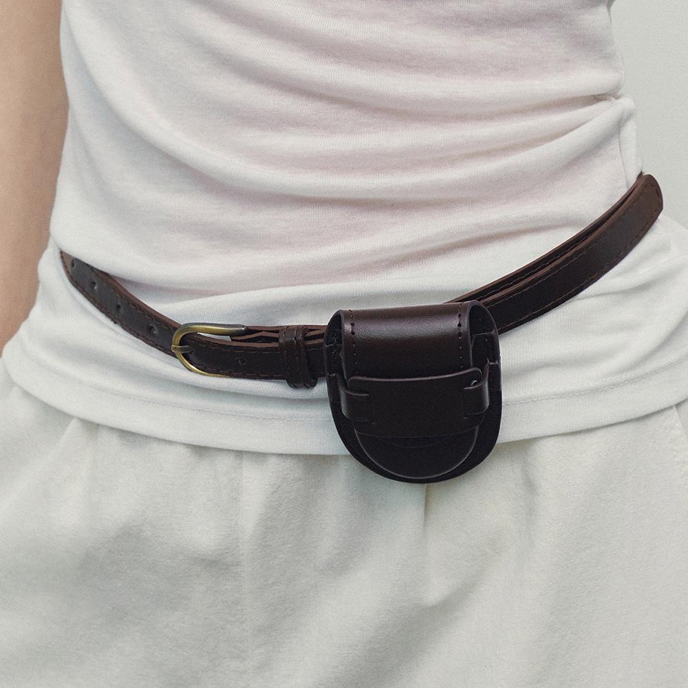 Two-Way Mini Bag Belt (Brown)
