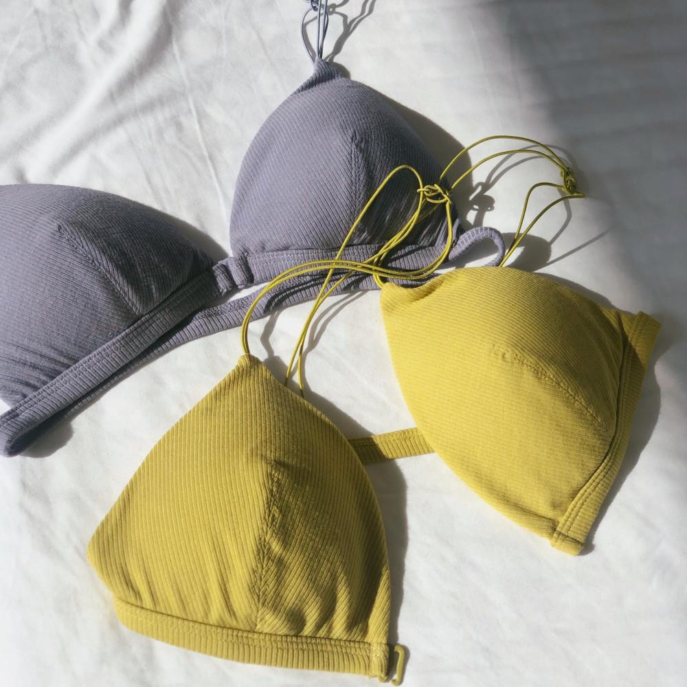 앞후크 골지 모달 면 브라 심플 프론트훅 브라렛 브라넷