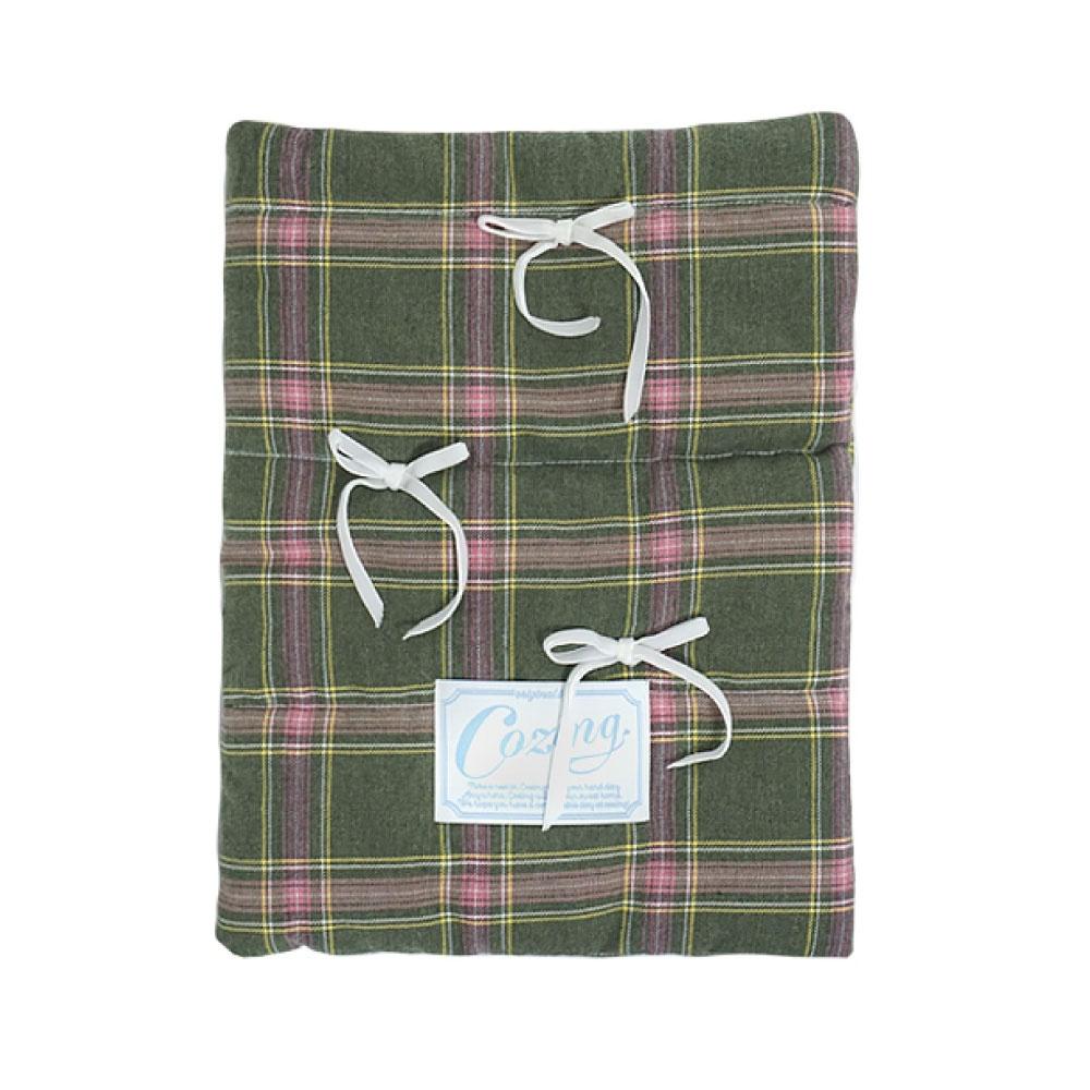 Pillow notebook pouch_tartan green