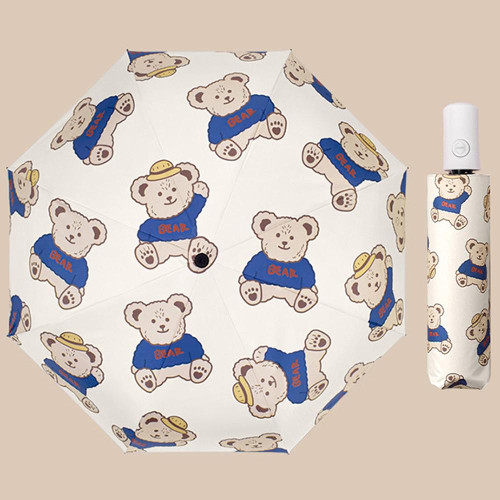 3단자동 테디베어 곰돌이 암막 우양산 / UV 자외선차단