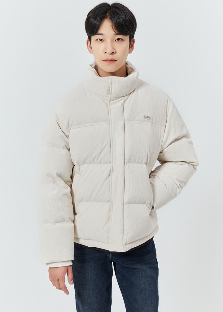 남녀공용 코듀로이 다운 푸퍼_CREAM - 게스코리아
