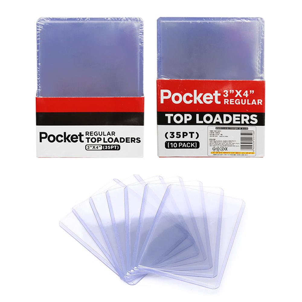포켓 탑로더 35PT 10매입 포토 스포츠 포켓몬 카드 폴라로이드 사진 보관 케이스 투명