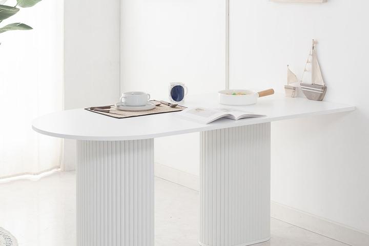 하프 가성비최고 관리쉬운 LPM 템바보드 반타원 4인 6인 식탁 테이블 1600