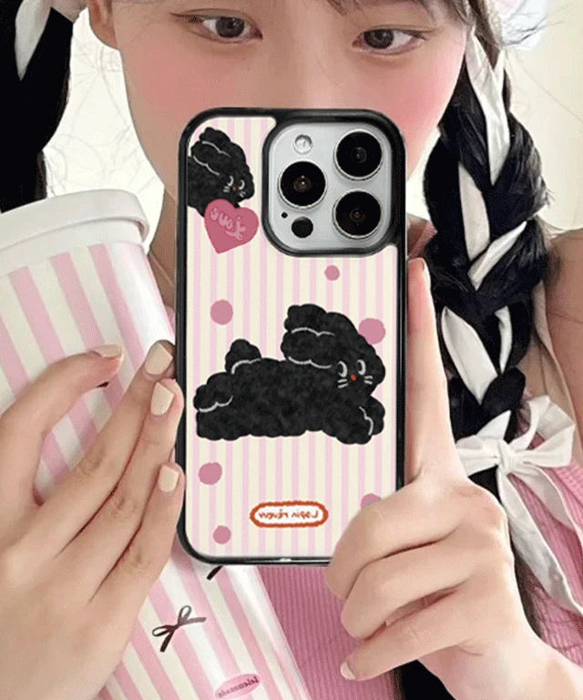 털복숭 토끼 맥세이프 에포글라스 케이스