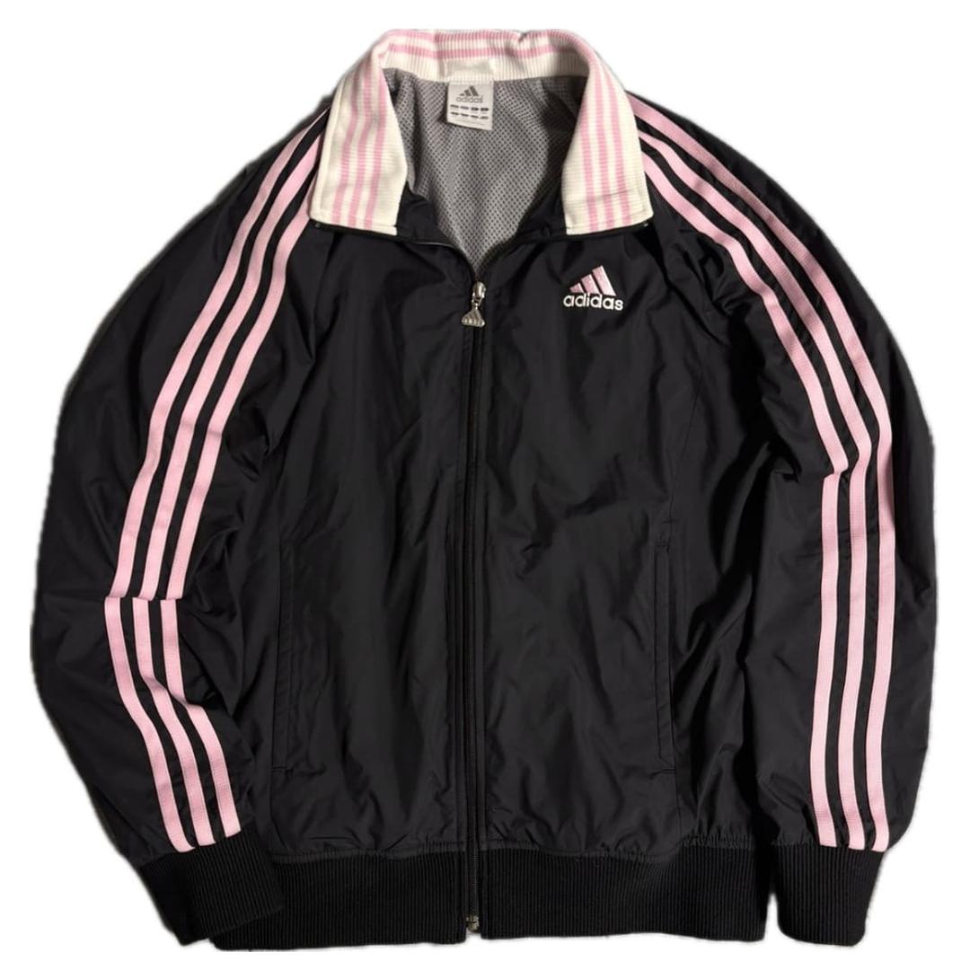 아디다스 희귀 블랙 핑크 딸기우유 져지 바람막이 | 후루츠패밀리