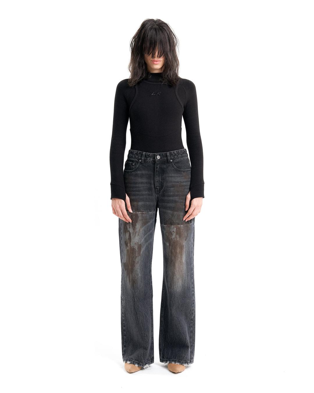 (EMMA) STRANGE DENIM PANTS - 0 / WASHED BLACK