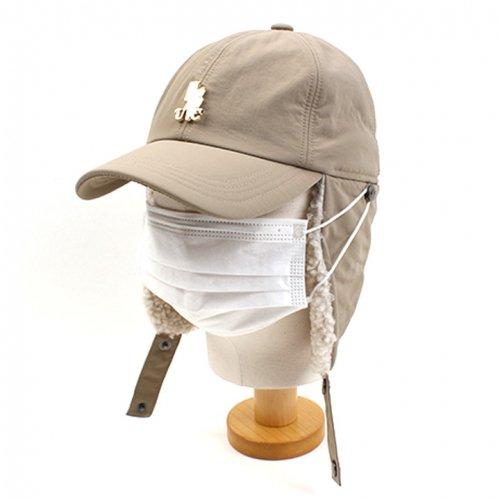 Thunder Beige Poly Earflap Cap 귀달이모자