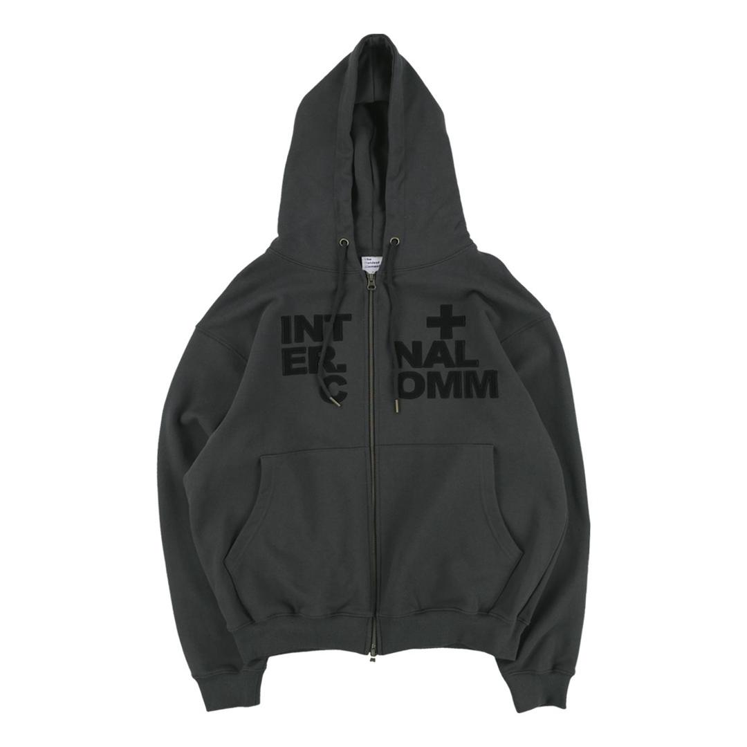 TCM internal hooded zip-up (charcoal)