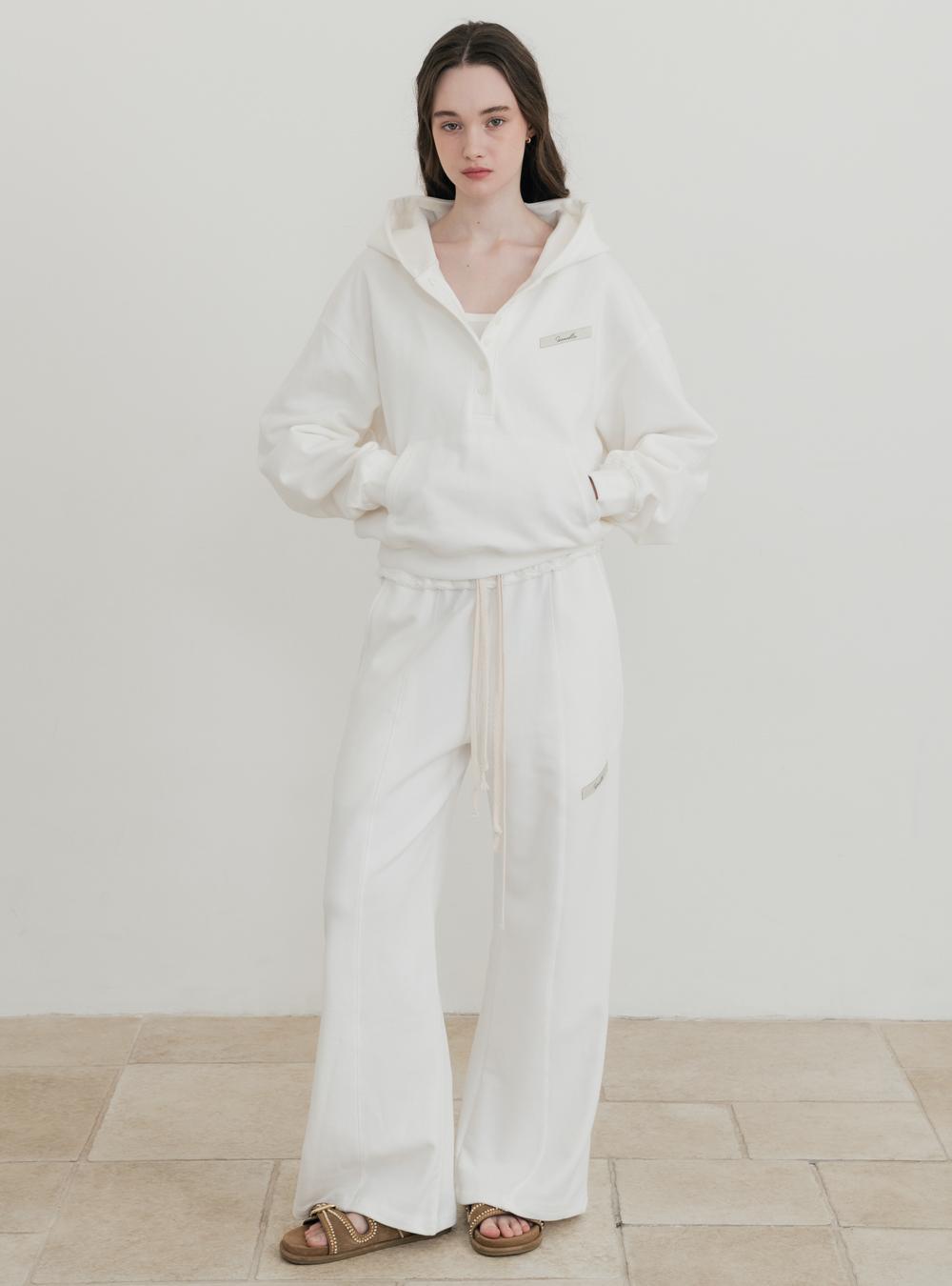 (W) 테일러 코튼 스웻 팬츠 화이트