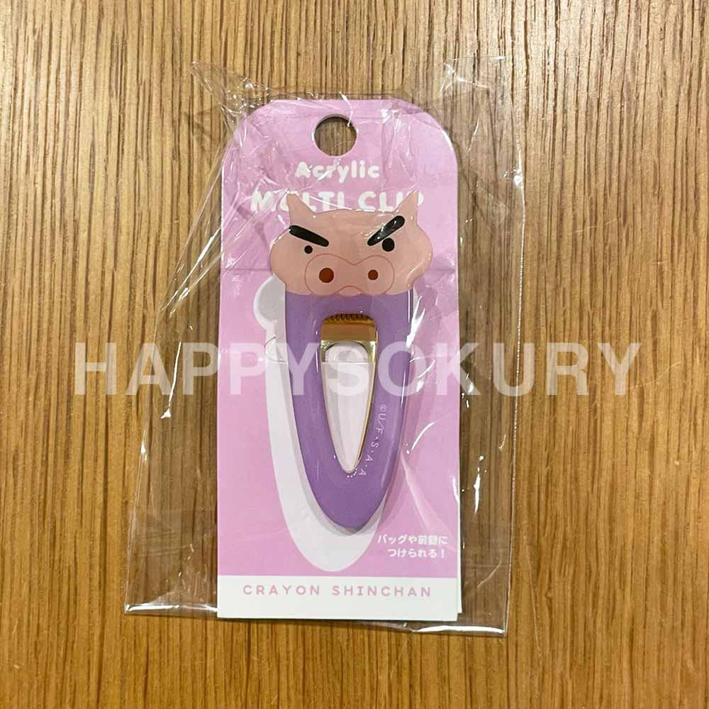 크레용신짱 부리부리대마왕 아크릴 헤어 집게핀