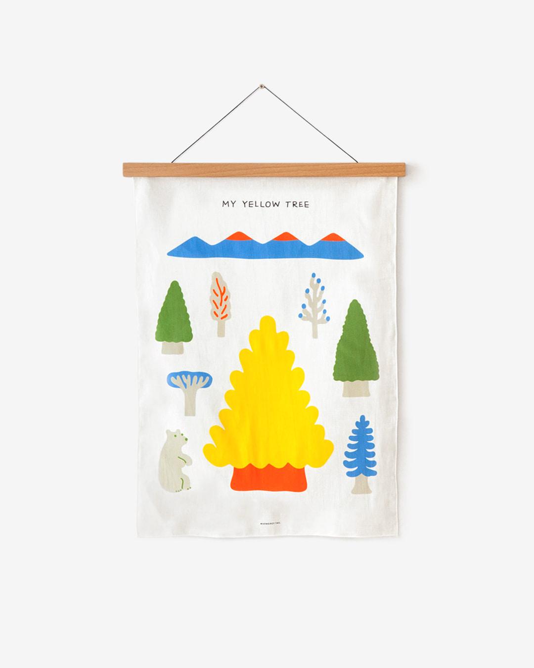 마이 옐로우 트리 스몰 패브릭 - 블루 MY YELLOW TREE SMALL FABRIC - BLUE