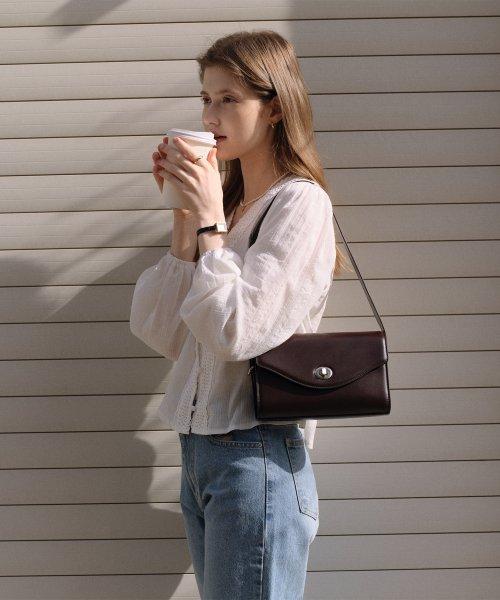 미뇽 숄더백 Mignon Shoulder bag - 다크 브라운