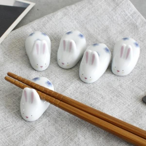 수줍은토끼 젓가락 받침 (5P세트)