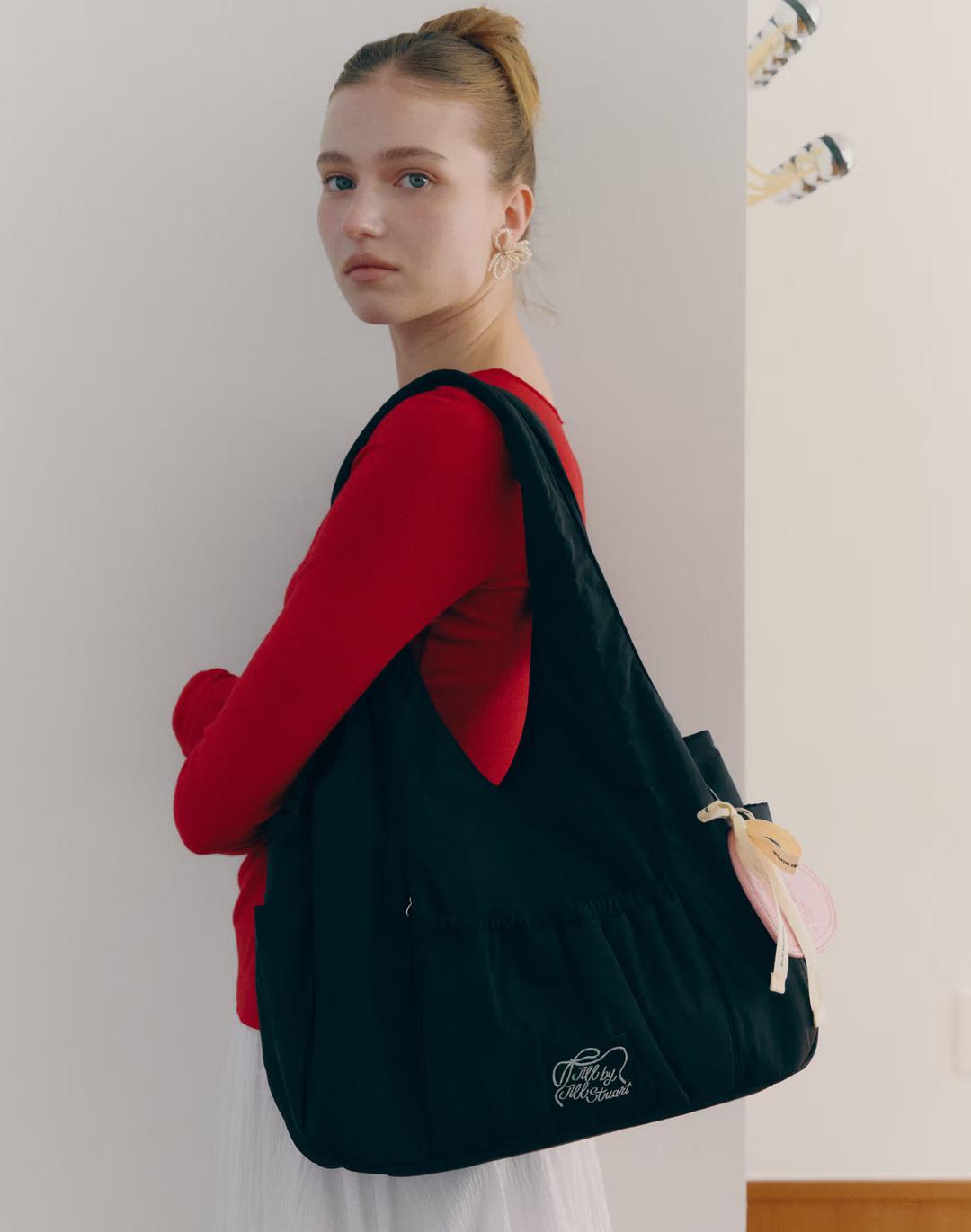 [브리즈] 나일론호보 숄더_블랙