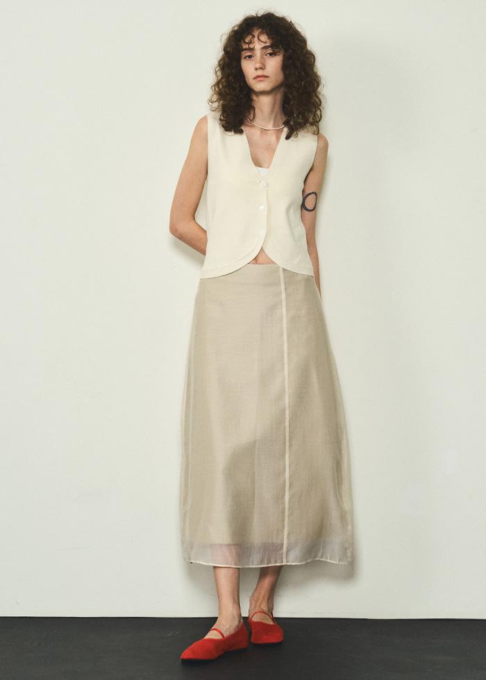 [6/19 예약발송]See-through Layered Skirts_CTS608(3 color)