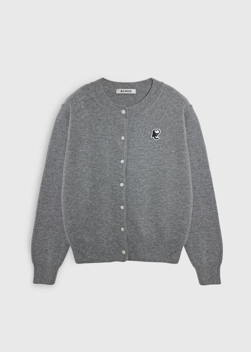 [9.25 오픈예정 / 10%] ROUND BUTTON CARDIGAN_GREY