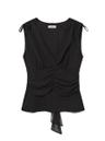 LINA SHIRRING TOP (BLACK) (3/24~)