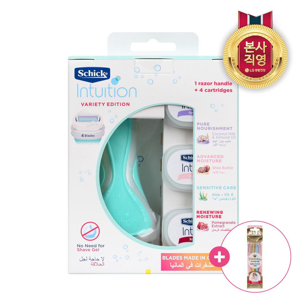 쉬크 인튜이션 그린 기획팩 날4입+제모기 +눈썹칼 증정